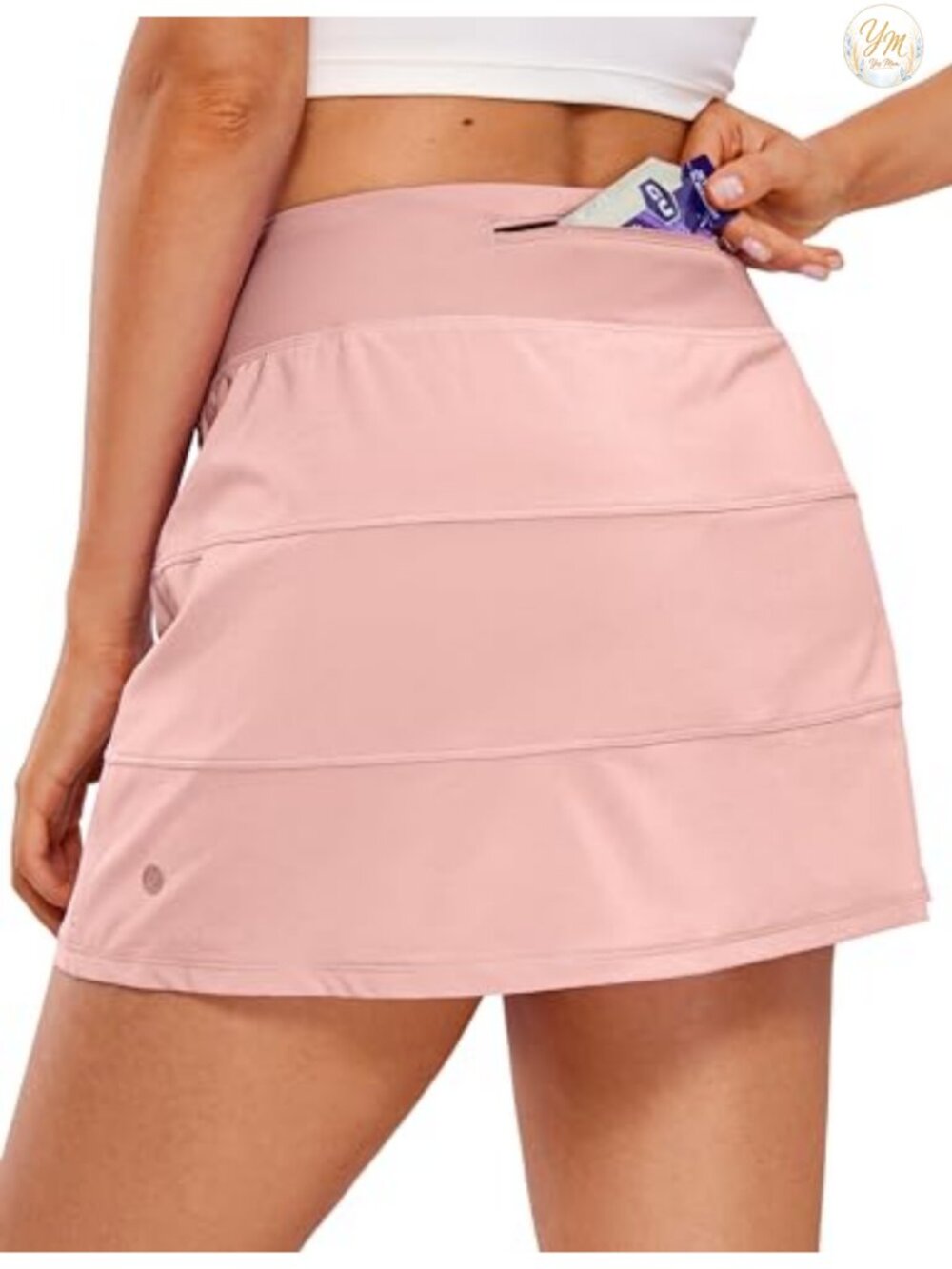 High Waisted A-Line Golf Skort with Built-In Shorts